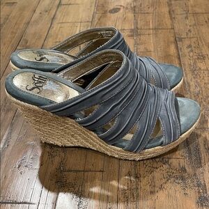 Sofft blue wedge sandals